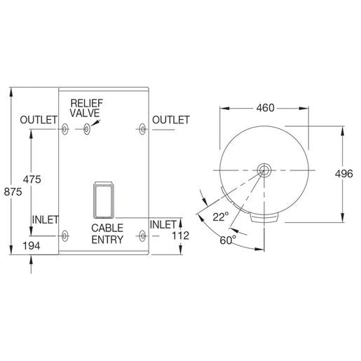 Vulcan DUOMAX 80L Electric Water Heater - 3.6kW